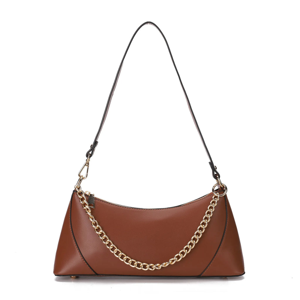 Vintage PU Women Handbag Casual Shoulder Bag Zipper Female Clutch