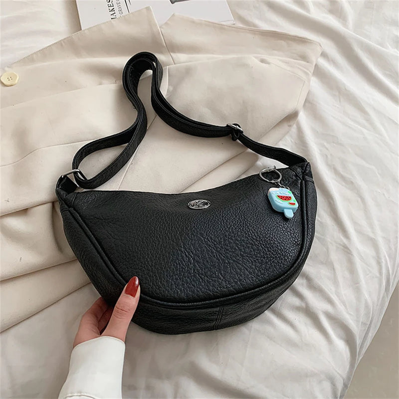 Winter Women's Hobos Sac PU Leather Shoulder Crossbody Bags for Women