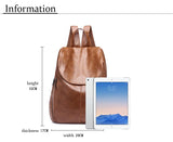 Women PU Leather Backpack Shoulder Bags Daypack Rucksack Feminine Mochila