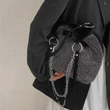 Women Bling Diamonds Handbag Large Capacity PU Leather Big Totes