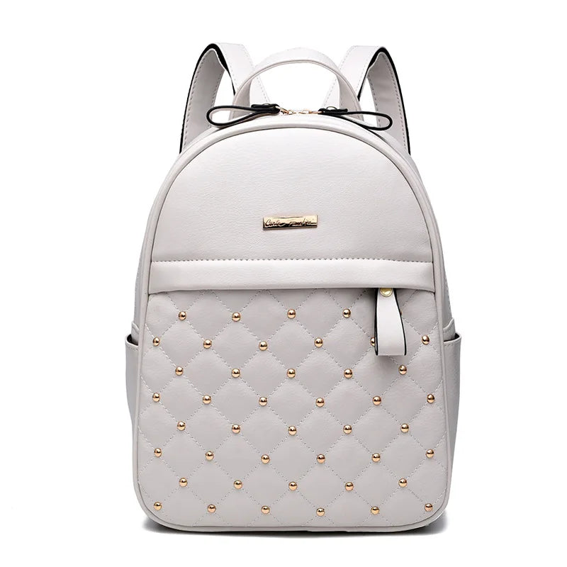Casual Bead Backpack for Teenage Girls Female Backpack