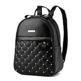 Women's Bead Backpack PU Leather School Bag for Girls