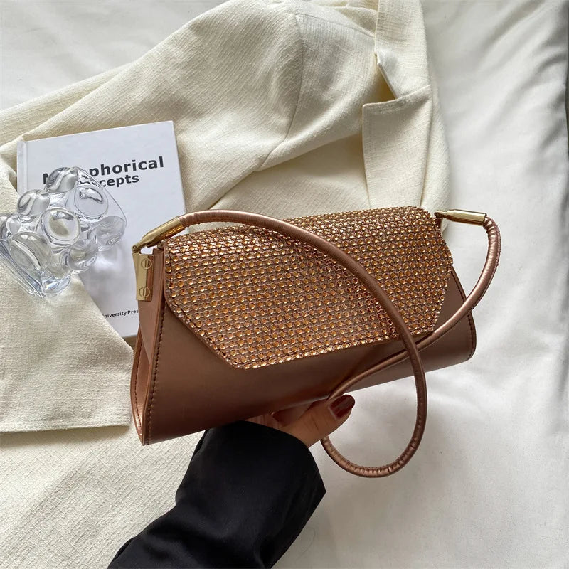 Women Dot Pattern Mini Shoulder Bags PU Leather Underarm Bags Tote Bags