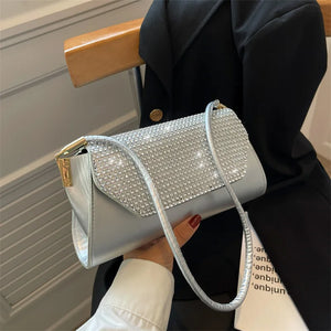 Women Dot Pattern Mini Shoulder Bags PU Leather Underarm Bags Tote Bags