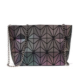 Geometric Luminous Envelope Women Evening Bag Clutch Messenger Handbag