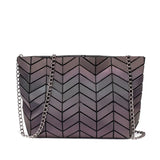 Geometric Luminous Envelope Women Evening Bag Clutch Messenger Handbag