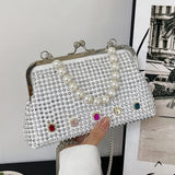 Glitter Crystal Handbag Chain Shoulder Bag Diamond Crossbody Wedding Clutch