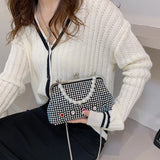 Glitter Crystal Handbag Chain Shoulder Bag Diamond Crossbody Wedding Clutch