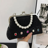Glitter Crystal Handbag Chain Shoulder Bag Diamond Crossbody Wedding Clutch