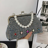 Glitter Crystal Handbag Chain Shoulder Bag Diamond Crossbody Wedding Clutch