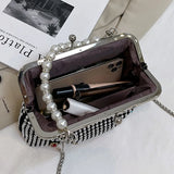 Glitter Crystal Handbag Chain Shoulder Bag Diamond Crossbody Wedding Clutch