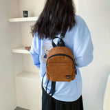 Women's Corduroy Mini Backpack Green