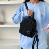 Women's Corduroy Mini Backpack Green