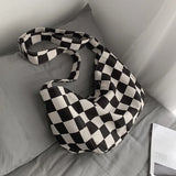 Women Plaid Checkerboard Messenger Bags Ladies Crossbody Bag