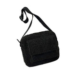 Lamb Wool Plush Crossbody Bag for Travel Birthday Present