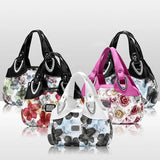 Printed Flowers Ladies Shoulder Bag High Quality Leather Handbag