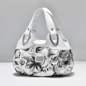 Women Shoulder Bags Printed Flowers Ladies Messenger Bag High Leather