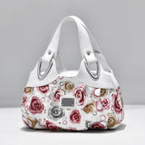 Women Shoulder Bags Printed Flowers Ladies Messenger Bag High Leather