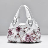 Women Shoulder Bags Printed Flowers Ladies Messenger Bag High Leather