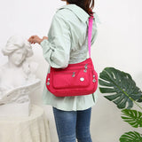 Nylon Oxford Shoulder Messenger Bag Waterproof Zipper Travel Crossbody Bag