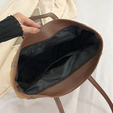 Women Canvas Handbags Casual Beige Brown Large Capacity Shoulder Bags