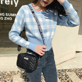 Women Small Messenger Bag Embroidered Female Shoulder Bag Chain Phone Purse