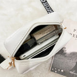 Women Small Messenger Bag Lingge Embroidery Female Shoulder Chain Phone Purse