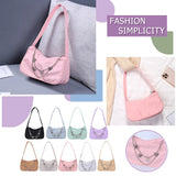 Women Small Shoulder Underarm Bag PU Leather & Nylon Ladies Vintage Butterfly Ch