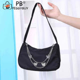 Women Small Shoulder Underarm Bag PU Leather & Nylon Ladies Vintage Butterfly Ch