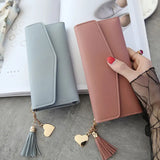 Women Wallets Zipper Purses Long Clutch Soft Leather Money Bag