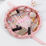 Flannelette Travel Makeup Bag Draw String Organizer