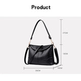 Women's High Pu Soft Leather Square Handbag