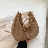 Women's Faux Suede Shoulder Bag Tote Hobo Bags Large Capacity Handbags