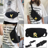 Floral Pattern Canvas Women's Shoulder Chest Waist Messenger Bag