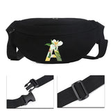 Floral Pattern Canvas Women's Shoulder Chest Waist Messenger Bag