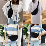 Golden Flower Pattern Canvas Bag Shoulder Chest Waist Messenger Riding Bag