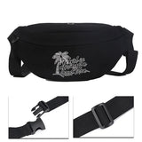 Women's Canvas Travel Bag Map Pattern Shoulder Chest Waist Messenger Bag