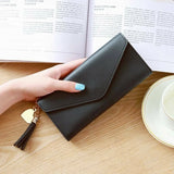 Womens Long Zipper Clutch Wallet Soft PU Leather Money Bag