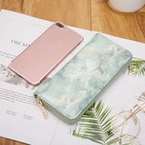 Marble Pattern Long Section Clutch Wallet for Women