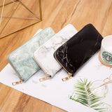 Marble Pattern Long Section Clutch Wallet for Women