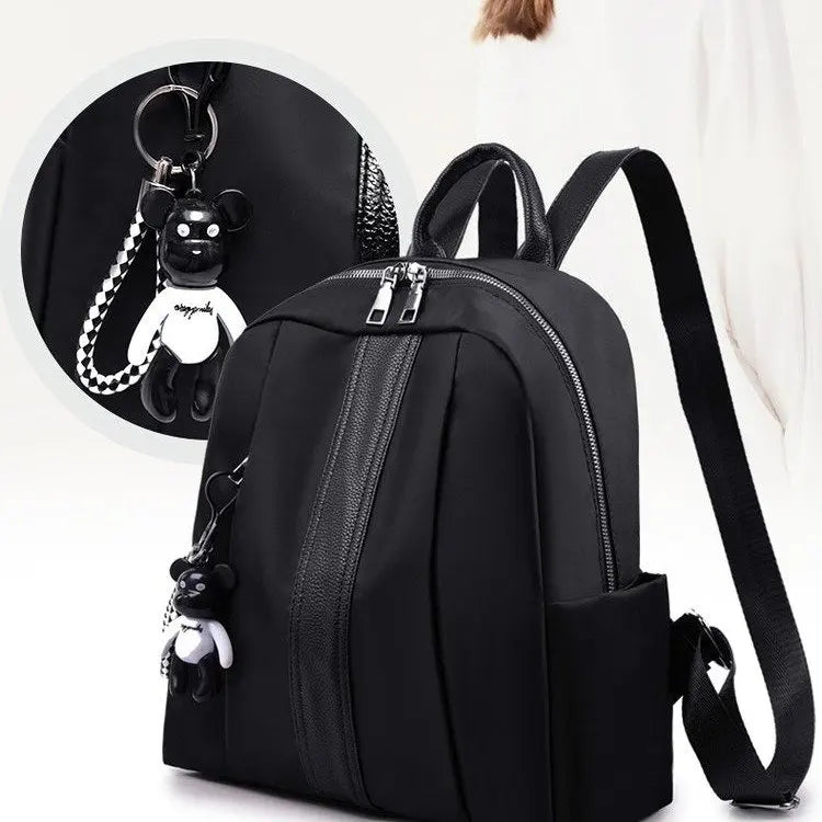 Women's Waterproof Leather Backpack Casual Large-capacity Bookbag