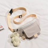 Canvas Waist Bag Women Crossbody Chest Pack Girls Belt Pack