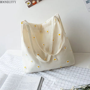 Canvas Women Shoulder Bags INS Lace Mesh Tote Bag Handbags