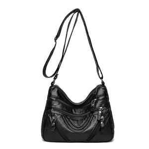 Women's Crossbody Messenger Bag High PU Leather Purse Pocket Shoulder Bag