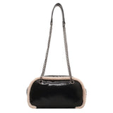 Vintage Plush Square Tote Bag - Large Capacity Handbag for Women