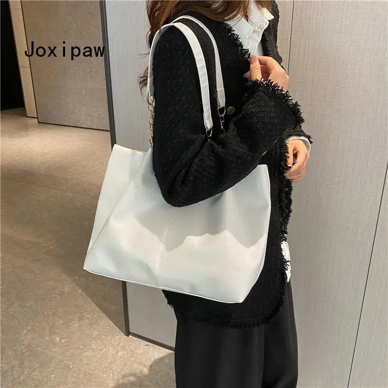 Women's Vintage Tote Bag Retro Style Leather Shoulder Handbag