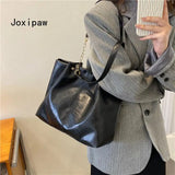 Women's Vintage Tote Bag Retro Style Leather Shoulder Handbag