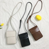 Mini PU Leather Flap Crossbody Bag for Girls - Solid Shoulder Purse