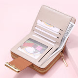 Floral Women Wallet Small Leather Zipper Purses Female Clutch