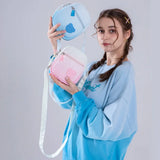 Gradient Ramp Summer Small Shoulder Bag for Women Canvas Crossbody Purse
